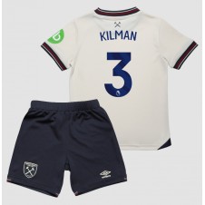 West Ham United Max Kilman #3 Bortaställ Barn 2025-26 Korta ärmar (+ Korta byxor)